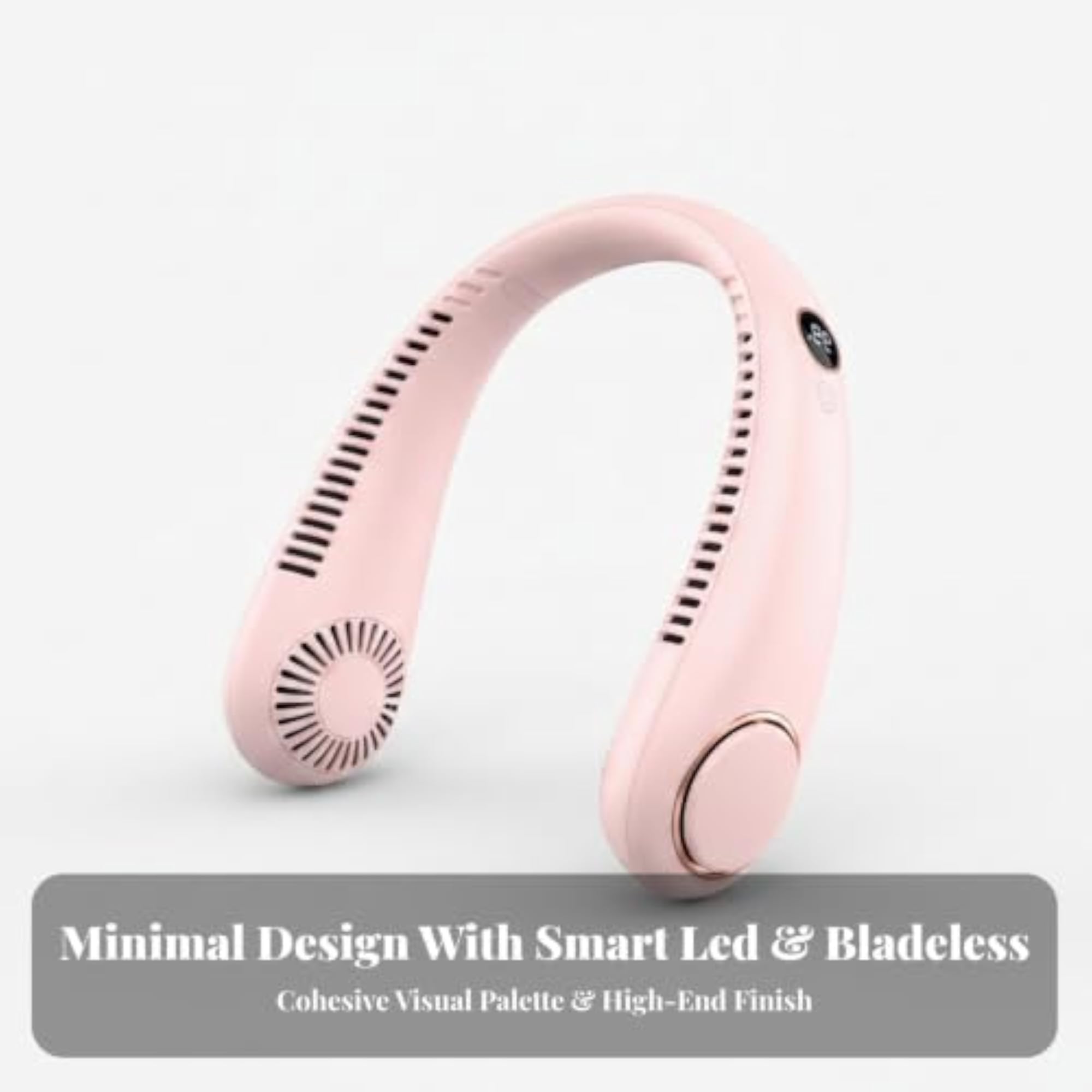 Quiet Bladeless Wearable Fan, Rechargeable & Portable
